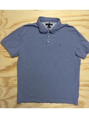 Tommy Hilfiger Slim Fit Mens XL Blue Short Sleeve Collered Polo Shirt NWT